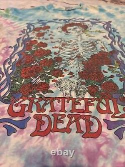 Vintage 90s GRATEFUL DEAD TIE DYE T SHIRT Liquid Blue 1990s Xl 1990 2 Sided