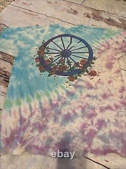 Vintage 90s GRATEFUL DEAD TIE DYE T SHIRT Liquid Blue 1990s Xl 1990 2 Sided