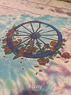 Vintage 90s GRATEFUL DEAD TIE DYE T SHIRT Liquid Blue 1990s Xl 1990 2 Sided