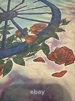 Vintage 90s GRATEFUL DEAD TIE DYE T SHIRT Liquid Blue 1990s Xl 1990 2 Sided