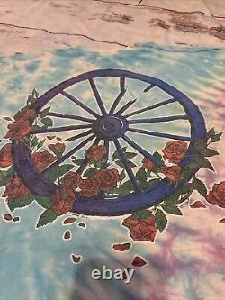 Vintage 90s GRATEFUL DEAD TIE DYE T SHIRT Liquid Blue 1990s Xl 1990 2 Sided