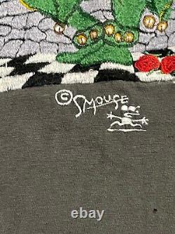 Vintage 90s Grateful Dead Band T shirt size L Kelly Mouse studios Embroidered