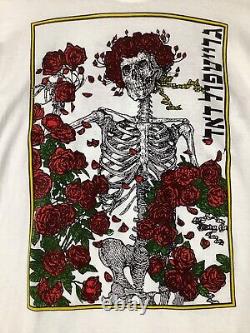 Vintage 90s Grateful Dead Bertha Skeleton Roses Hebrew Text T-Shirt Size XL