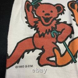 Vintage 90s Grateful Dead Shirt L Wrap Around Dancing Bears Graphic Logo Music
