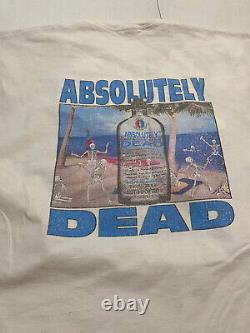 Vintage 90s Grateful dead absolute vodka t shirt XL J6