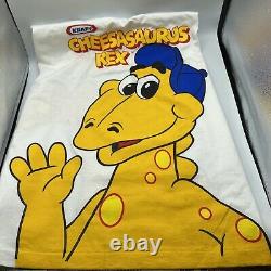 Vintage 90s Kraft Cheesasaurus Rex All Over Print T-Shirt Dead Stock Size XL