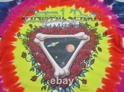 Vintage 90s Liquid Blue Tie Dye 1992 Grateful Dead Space Your Face T-Shirt XL