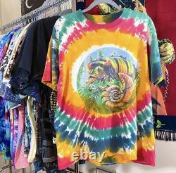 Vintage 90s Rasta Chameleon Tie Dye T Shirt Richard Biffle Eye Dye Grateful Dead