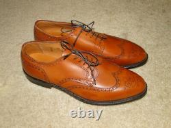Vintage ALDEN MEN'S Leather Men's Shoes Brown Wing Tip Dead Stock Sz 9 1/2 R/D