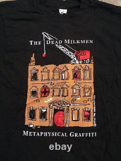 Vintage Dead Milkmen Tshirt Metaphysical Graffiti Shirt Screen Stars Deadstock