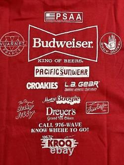 Vintage Dead Stock 1987 Budweiser US Pro Surfing Championship T Shirt L MALIBU