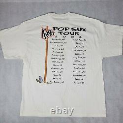 Vintage Dead Stock Korn Pop Sux Tour 2002 T Shirt Size X Large