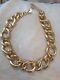 Vintage Dead Stock NWT Givenchy Heavy Gold Tone Rope Link Chain Necklace Choker
