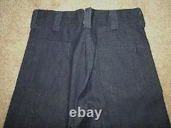Vintage Dead Stock Seafarer US Navy Denim Dungarees Jeans Pants US Military31x34