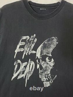 Vintage EVIL DEAD Skull Graphic Horror Movie Bruce Campbell Sam Raimi Shirt (B1)