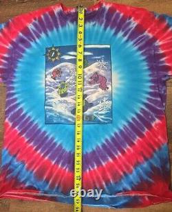 Vintage GRATEFUL DEAD GDM 1990 SNOWBOARD DANCIN BEARS Wildcat TIE-DYE T-Shirt