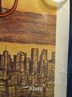 Vintage GRATEFUL DEAD Poster DEAD SET Huge 55x39 San Francisco Golden Gate RARE