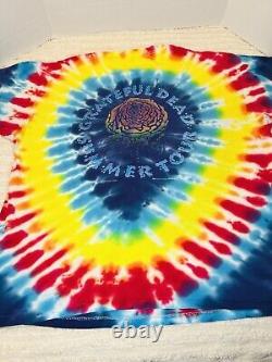 Vintage GRATEFUL DEAD Sz XL 1995 SUMMER TOUR 90s Not Fade Away Tie-Dye T-shirt