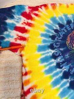 Vintage GRATEFUL DEAD Sz XL 1995 SUMMER TOUR 90s Not Fade Away Tie-Dye T-shirt