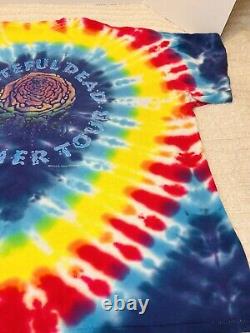 Vintage GRATEFUL DEAD Sz XL 1995 SUMMER TOUR 90s Not Fade Away Tie-Dye T-shirt