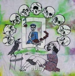 Vintage GRATEFUL DEAD Tie Dye Long Sleeve Single Stitch T Shirt Distressed M/L