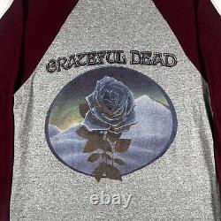 Vintage Grateful Dead 1980 Reckoning Skull Rose Raglan Shirt Small Jerry Garcia