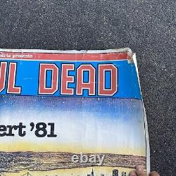 Vintage Grateful Dead 1981 DEAD SET ConcertPoster San Francisco CA Warfield NYC