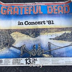 Vintage Grateful Dead 1981 DEAD SET ConcertPoster San Francisco CA Warfield NYC