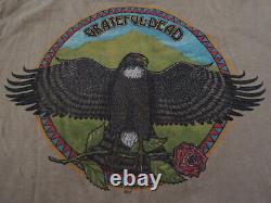 Vintage Grateful Dead 1984 Tee Shirt David Lundquist Art Hanes Tan Size Large