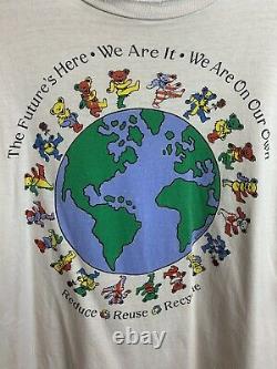 Vintage Grateful Dead 1992 Reduce Reuse Recycle Jerry Bears Earth T-shirt XL