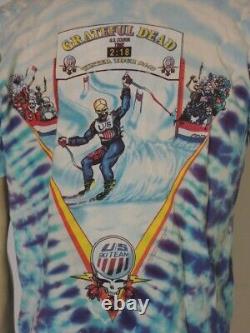 Vintage Grateful Dead 1994 US Ski Team Tie Dye Tee Shirt Single Stitch Large