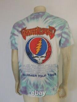 Vintage Grateful Dead 1995 Summer Tour Tie Dye Jester Tee Shirt Single Size XL