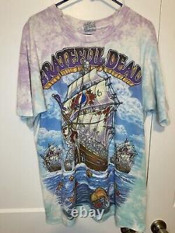 Vintage Grateful Dead 90s Single Stitch Shirt Ship Of Fools 22x29