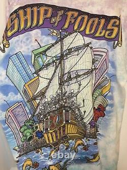 Vintage Grateful Dead 90s Single Stitch Shirt Ship Of Fools 22x29