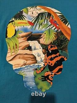 Vintage Grateful Dead ANVIL Shirt Large Rain Forest Blue OG 1993 Spring Tour