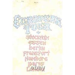 Vintage Grateful Dead Europe 1990 Tour Concert Tie Dye Rick Griffen Band T Shirt