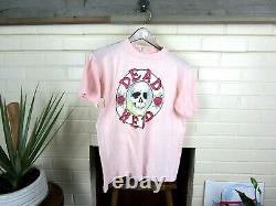 Vintage Grateful Dead Head T-shirt Pink Skull Rose Skate Surf Thrasher Pushead