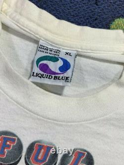 Vintage Grateful Dead Hockey Pat Maguire Art Liquid Blue Crazy White T-Shirt XL