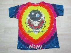 Vintage Grateful Dead Liquid Blue Tie Dye 1992 Space Your Face T-Shirt XL 1990's