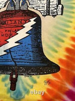 Vintage Grateful Dead Philadelphia Liberty Bell Vans Rainbow Tie-Dye T-Shirt XL