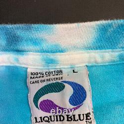 Vintage Grateful Dead Shirt L Liquid Blue David Opie Snowboard Graphic Tie Dye