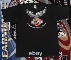 Vintage Grateful Dead Shirt Motorcycle Harley Davidson FL Tour 90s 2 Sided Rare