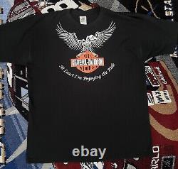 Vintage Grateful Dead Shirt Motorcycle Harley Davidson FL Tour 90s 2 Sided Rare