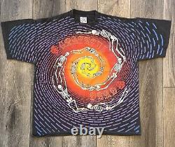 Vintage Grateful Dead Shirt XL 92 Tour Skeleton Single Stitch AOP Rare Garcia