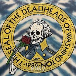 Vintage Grateful Dead Shirt sz XL The Seal Of The Deadheads Of Washington 1989