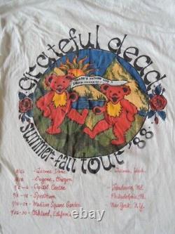Vintage Grateful Dead Summer 1988 Summer Fall Tour Shirt Size Medium