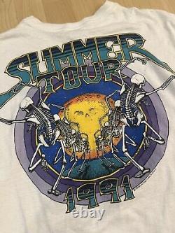 Vintage Grateful Dead Summer Tour 1991 Sun and Skeleton Rare T Shirt XL