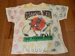 Vintage Grateful Dead Summer Tour 1992 Croquet Skeleton T-Shirt XXXL