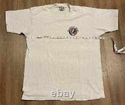 Vintage Grateful Dead Summer Tour 1993 White Liquid Blue T-Shirt Men's XL