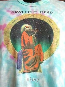 Vintage Grateful Dead T-Shirt (L) 1987 Blues for Allah Tie-Dye Band Tee 2 sided